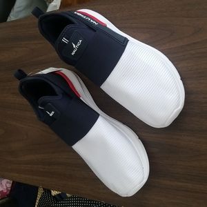 Nautica casual navy and white slip on shoes size 10